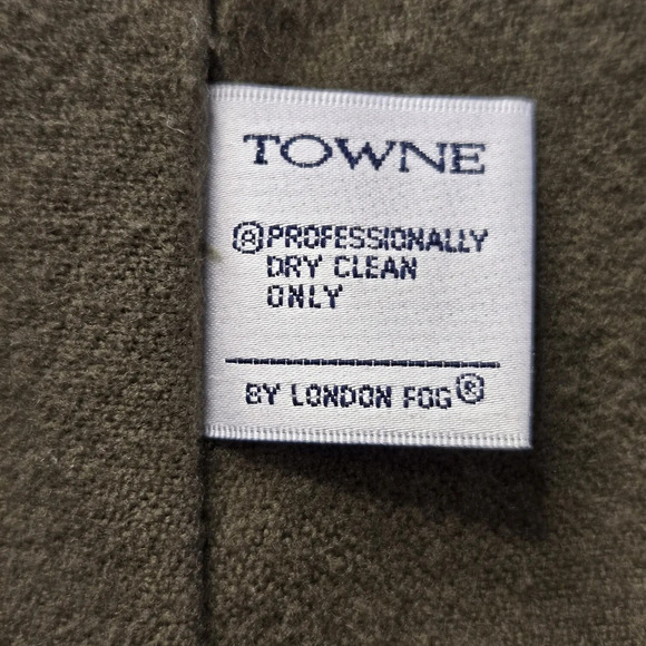 TOWNE by London Fog Olive Green Double-Breasted Clasic Trench Coat Size 40 R - Picture 9 of 12